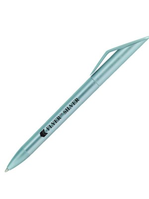 Plastic Pen Flyer Silver Retractable Penswith ink colour Black